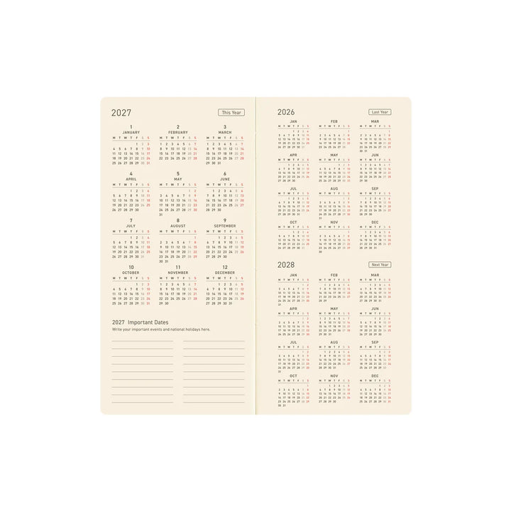 2027 Hobonichi Techo Weeks - Shirt Fabric: Graph Plaid