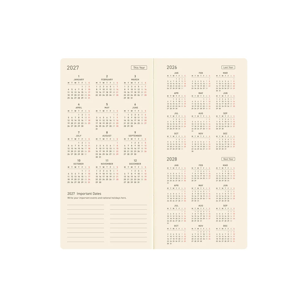 2027 Hobonichi Techo Weeks - Bow & Tie: Sheep Sheep Sheep