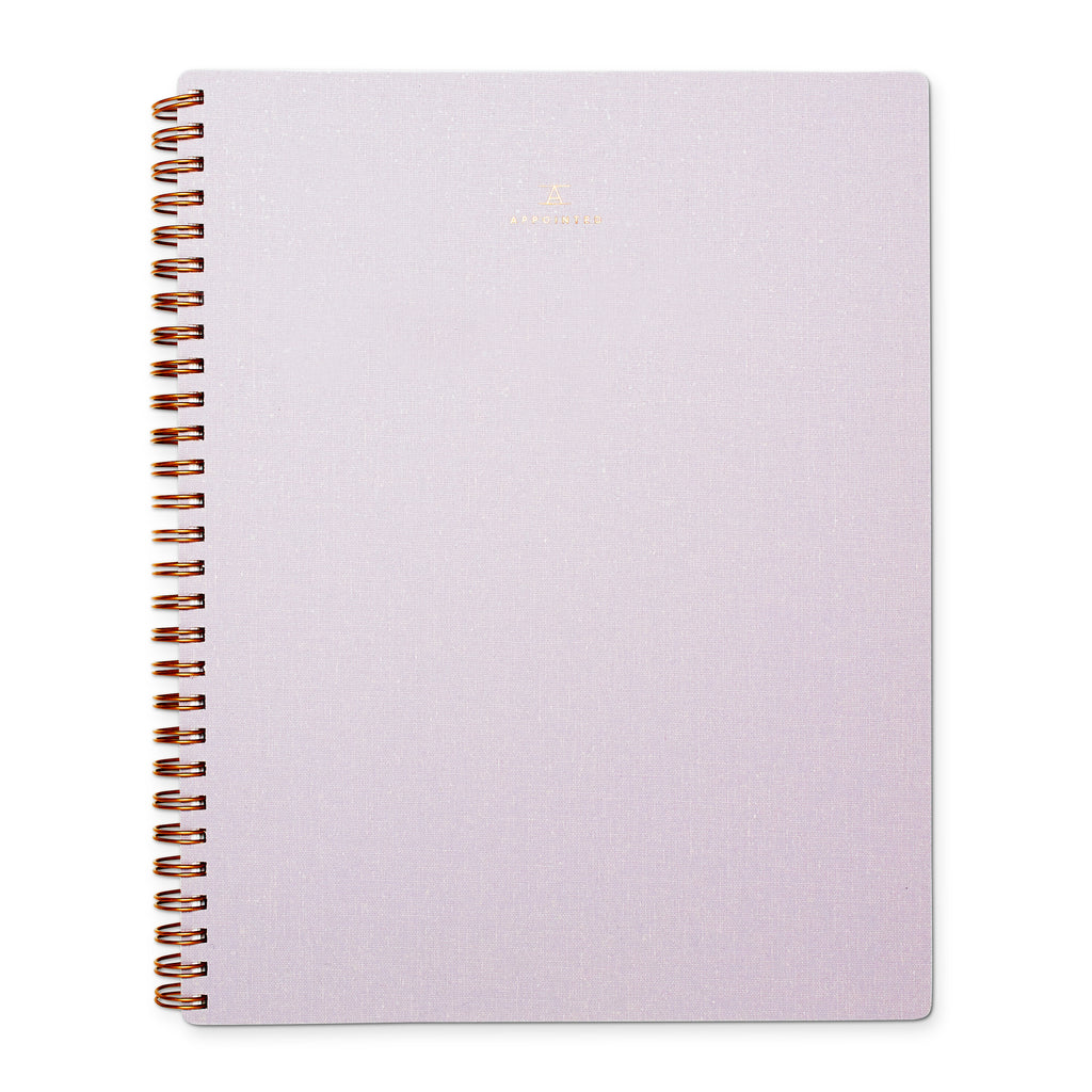 Lavender Gray Notebook - Grid