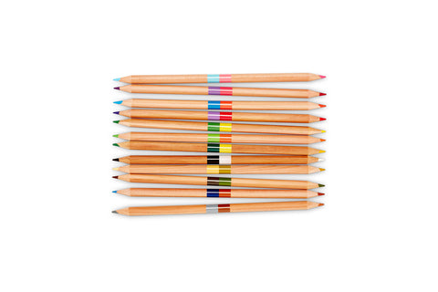 2 Of A Kind Double Ended Colored Pencils - 24 Colors