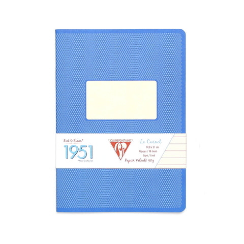 Blue 1951 A5 Staplebound Notebook - Lined