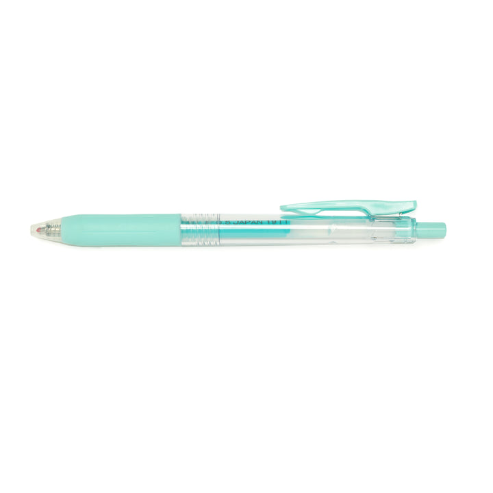 Zebra Sarasa Push Clip Gel Pen - Milk Blue Green