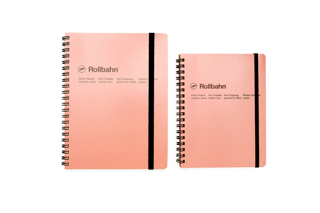 Rollbahn A5 Spiral Notebook - Grid: Blush Pink