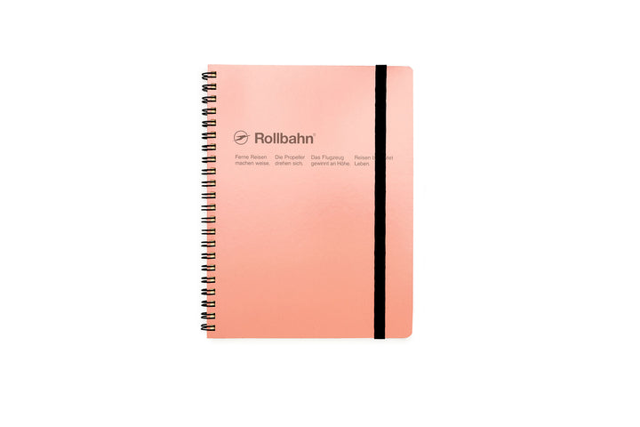 Rollbahn A5 Spiral Notebook - Grid: Blush Pink