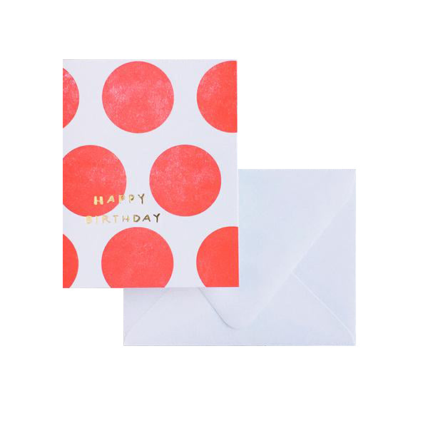 Dots w/ Gold Foil: Happy Birthday