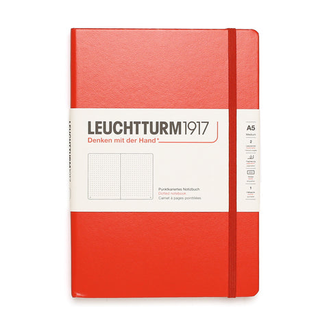 Fox Red Hardcover A5 Medium Notebook - Dotted