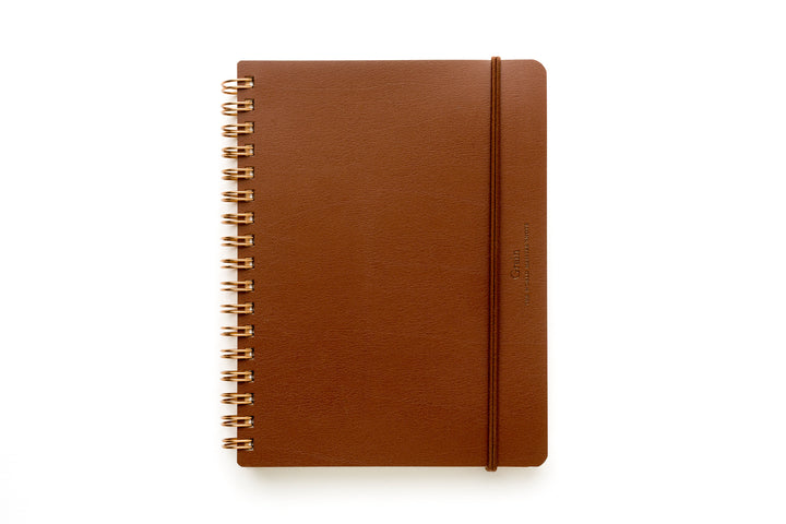 B6 Grain Notebook Lined & Blank - Dark Brown