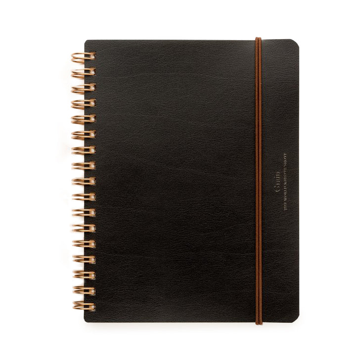 B6 Grain Notebook Lined & Blank - Black