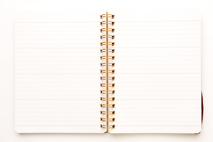 B6 Grain Notebook Lined & Blank - Black