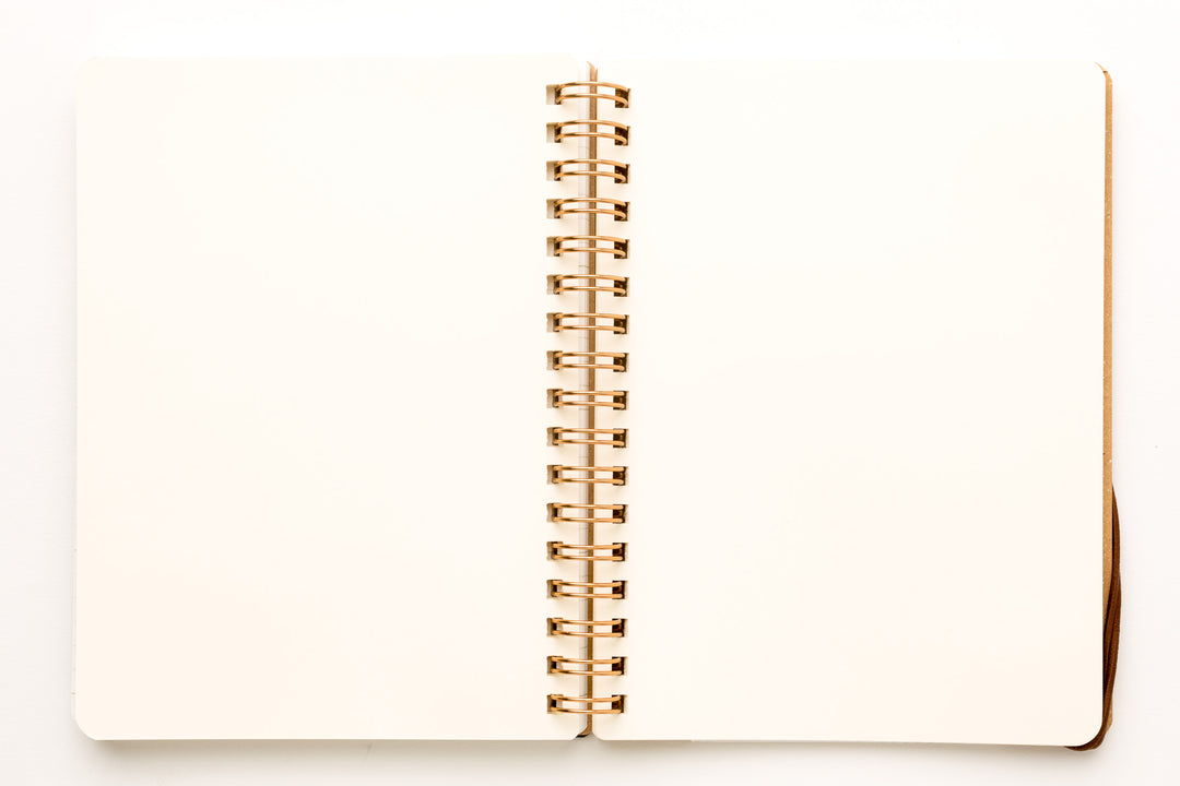 B6 Grain Notebook Lined & Blank - Black