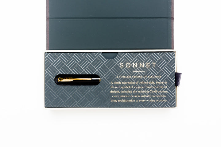 Parker Sonnet Black Lacquer GT Rollerball