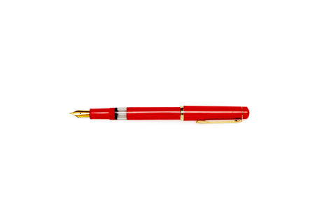 419 Piston Fill Fountain Pen - Red