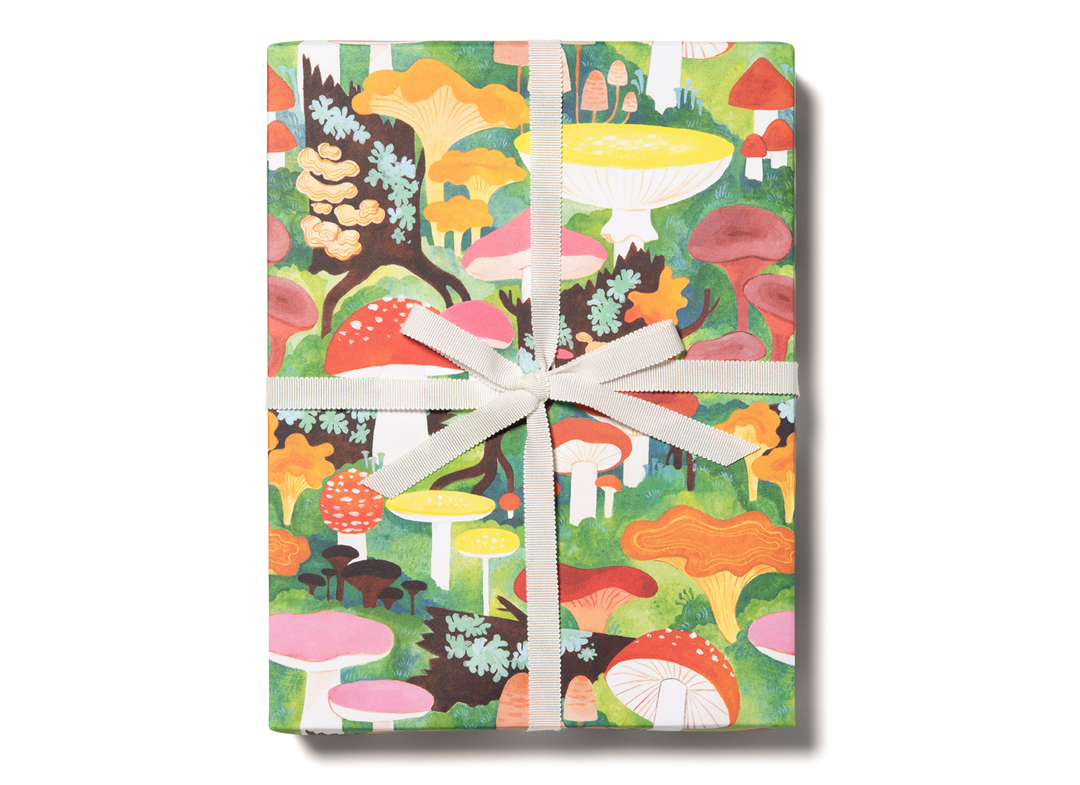 Woodland Mushrooms Wrapping Sheet