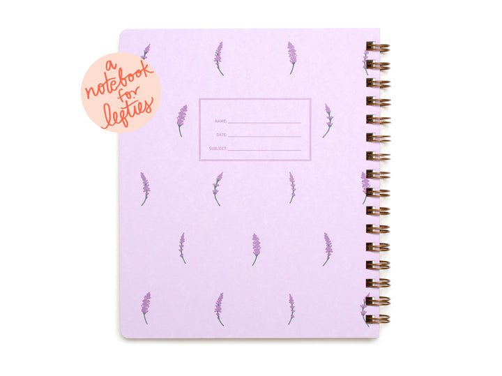 Lefty Standard Notebook - Lavender Sprig