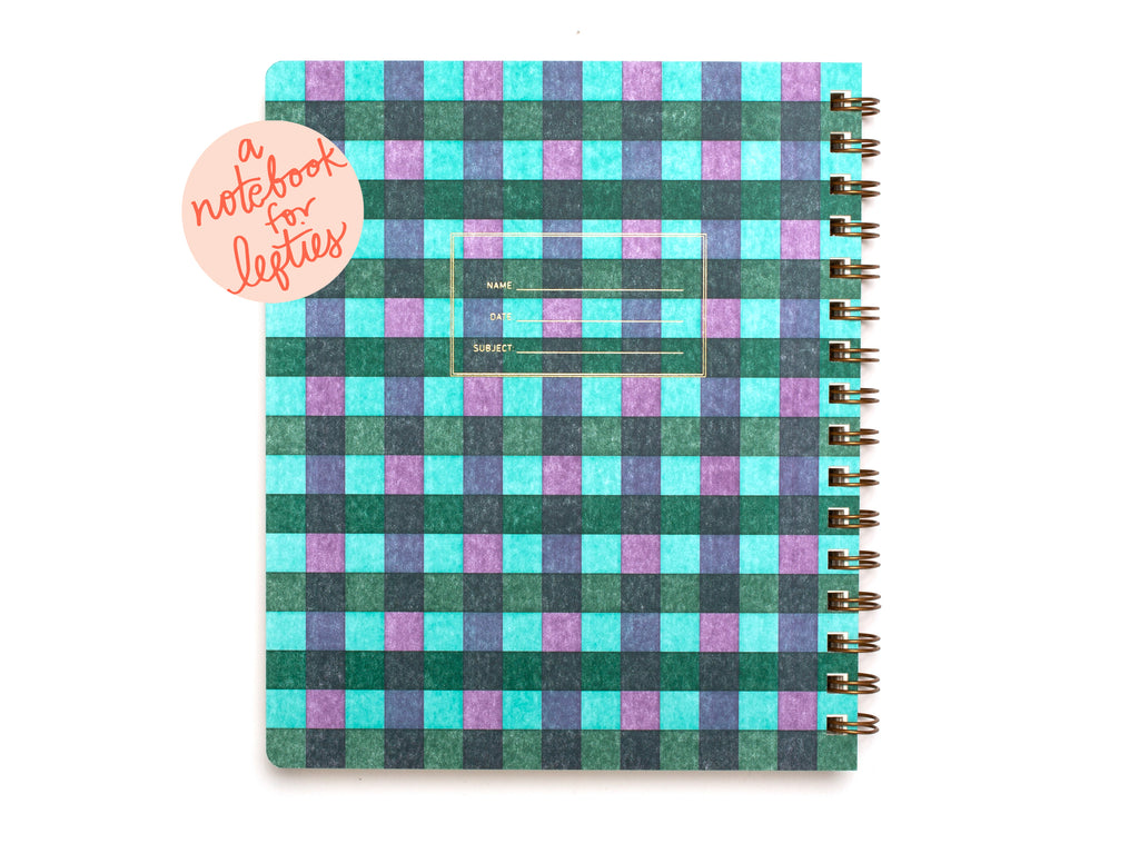 Lefty Standard Notebook - Plaid
