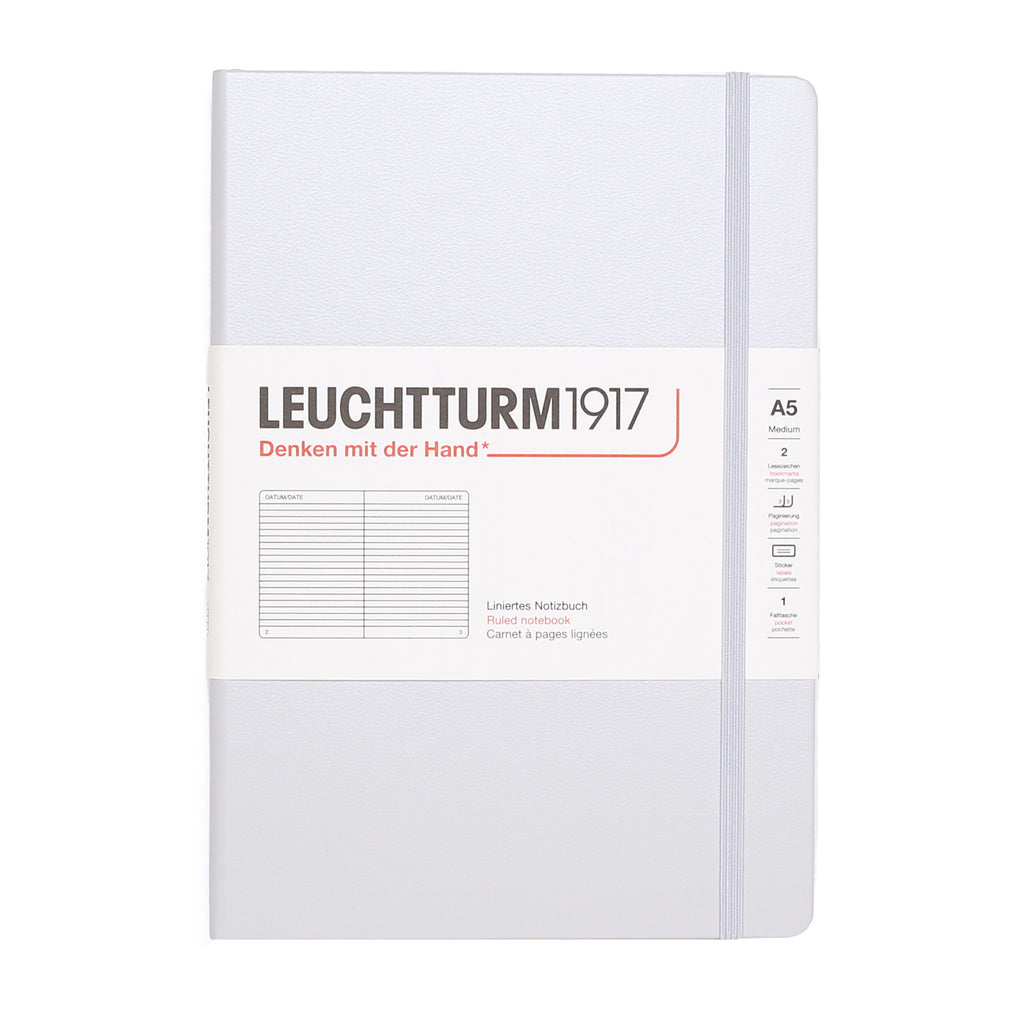 Leuchtturm1917 A5 Medium Hardcover Squared Notebook - Black