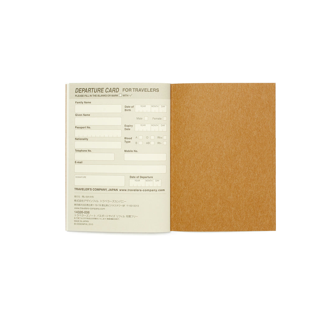 Midori Passport Size Free Diary - Cream