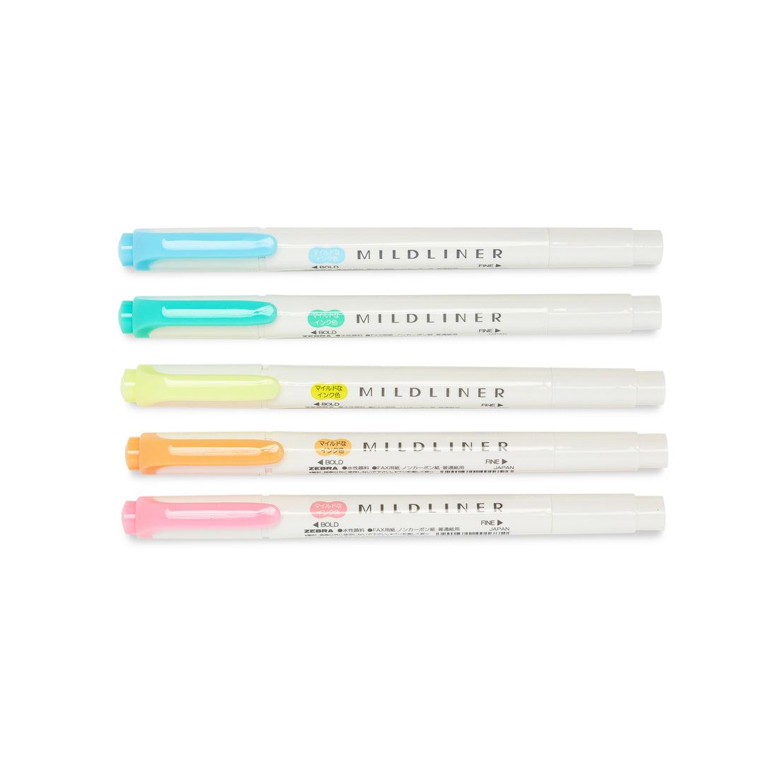 Mildliner 5 Color Highlighter Set