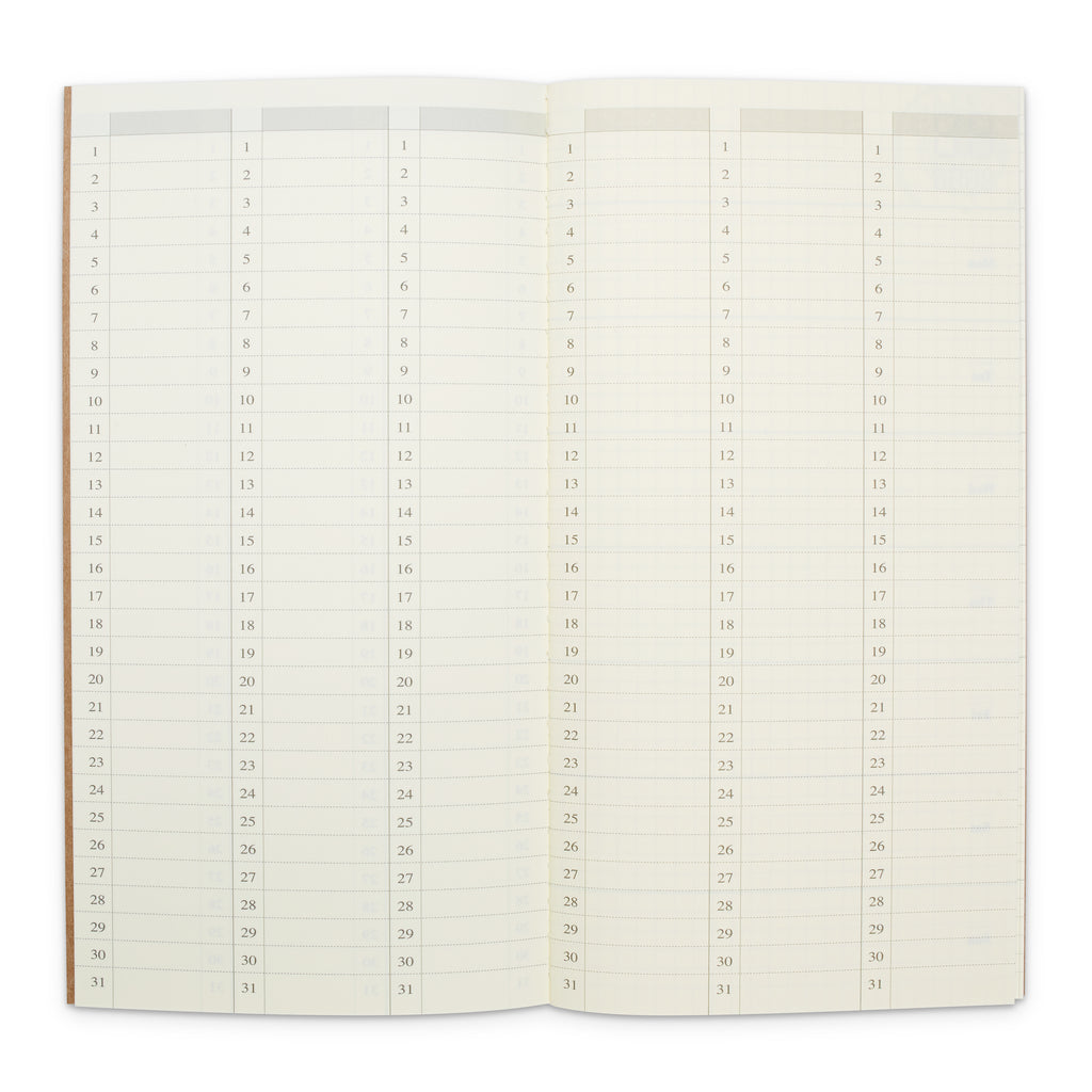 Travelers Notebook Insert Undated Weekly Vertical