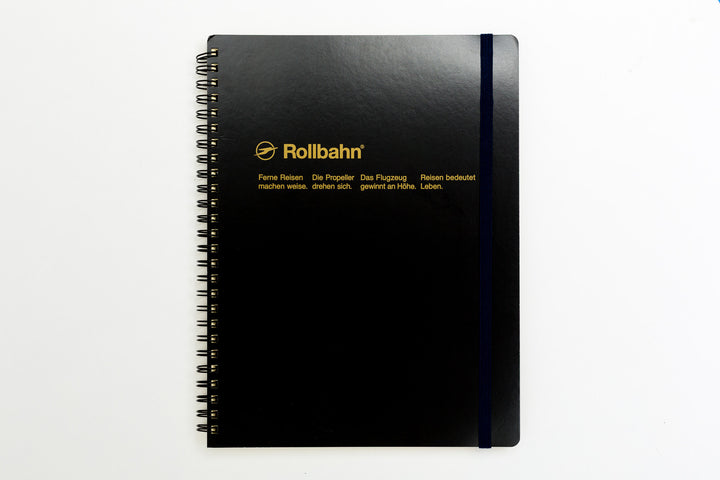 Rollbahn Spiral Notebook - Grid: Black