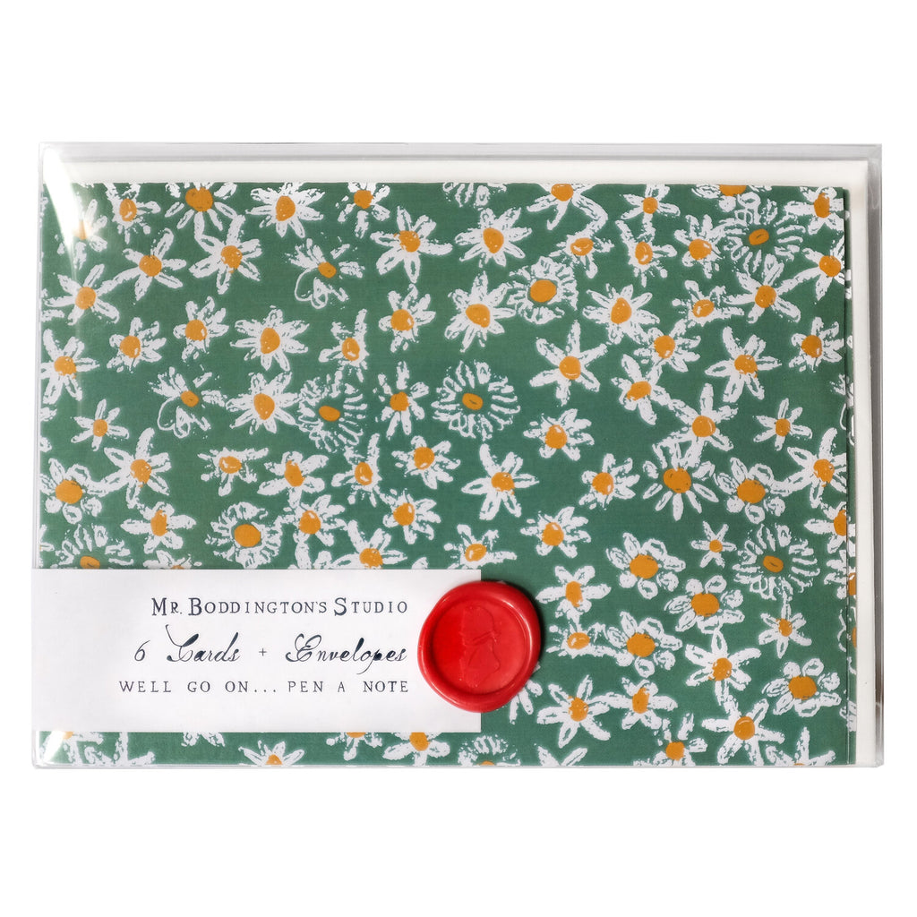 Green Daisy Fields Boxed Notecards - Set of 6