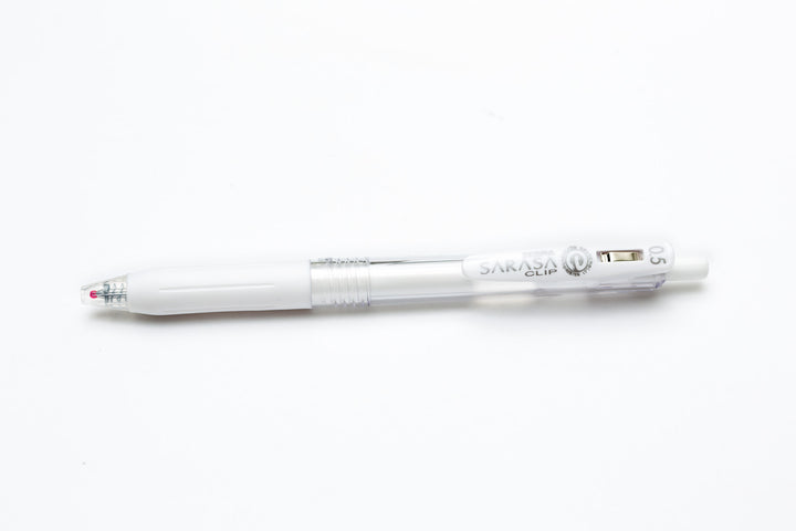 Zebra Sarasa Push Clip Gel Pen - Milk White