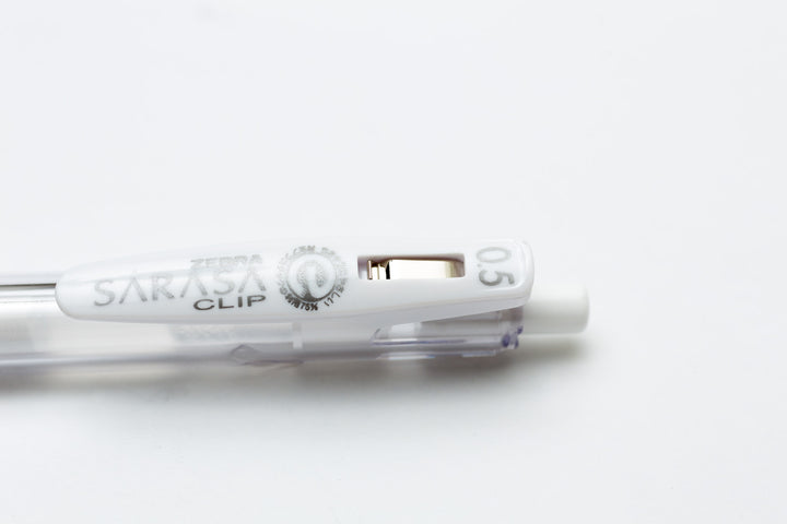 Zebra Sarasa Push Clip Gel Pen - Milk White