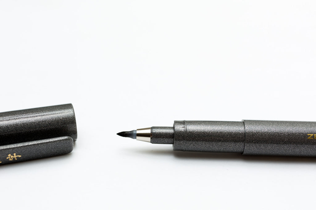 Zebra Metallic Brush Pen - Silver