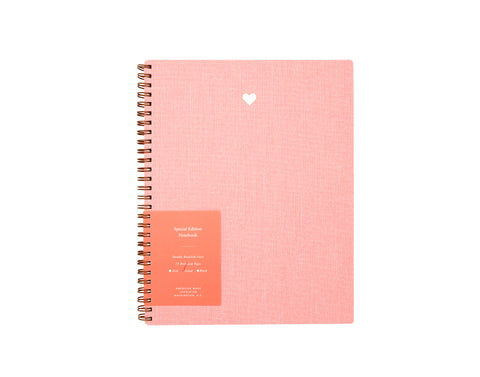 Blossom Pink Heart Notebook - Lined