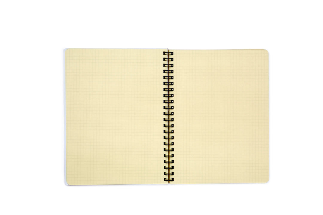 Rollbahn A5 Spiral Notebook - Grid: Sky Blue