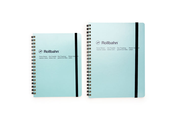 Rollbahn A5 Spiral Notebook - Grid: Sky Blue