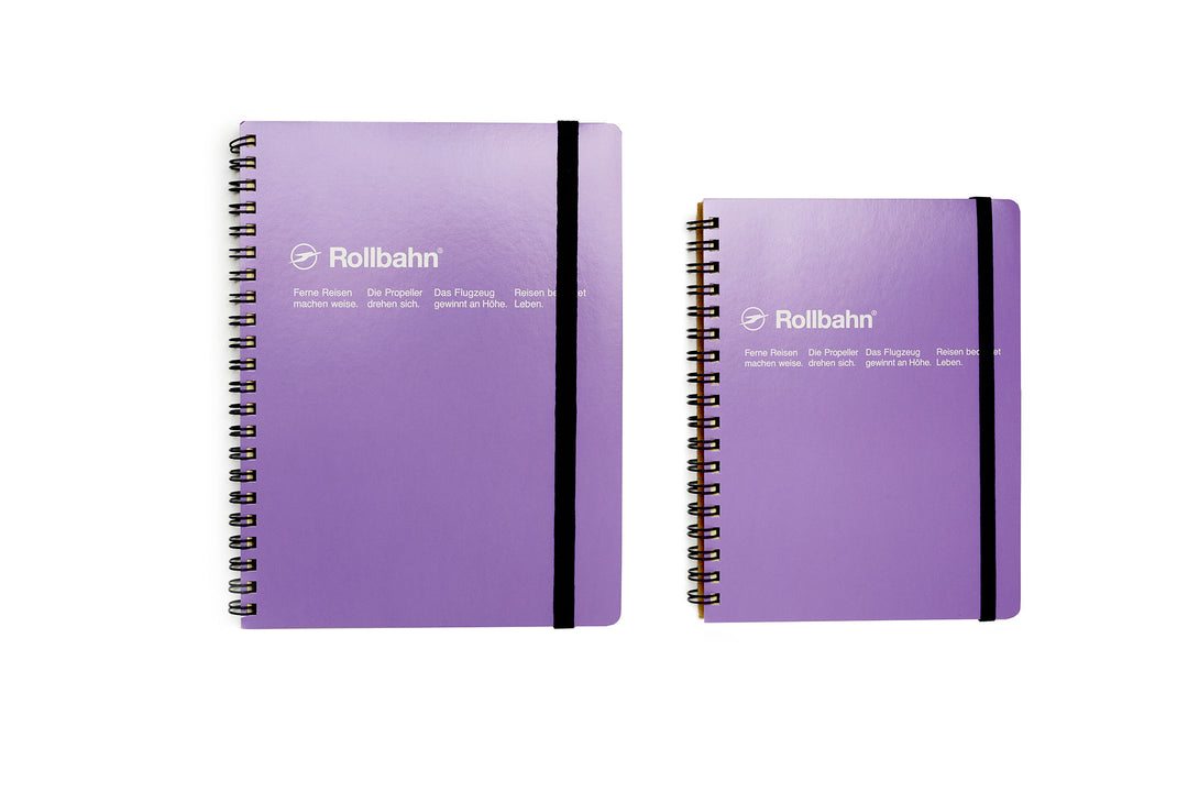 Rollbahn A5 Spiral Notebook - Grid: Light Purple