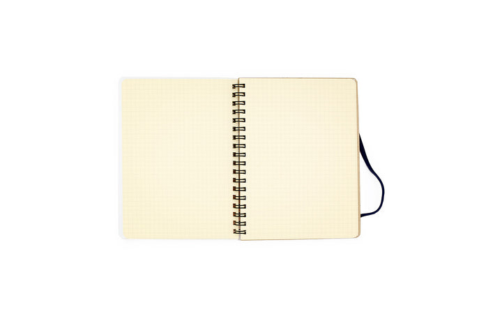 Rollbahn Spiral Notebook - Grid: Cream