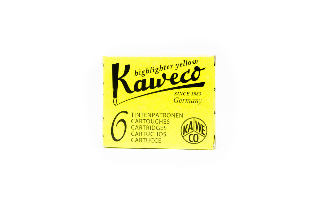 Kaweco Cartridge Refill 6 Piece Box - Glowing Yellow