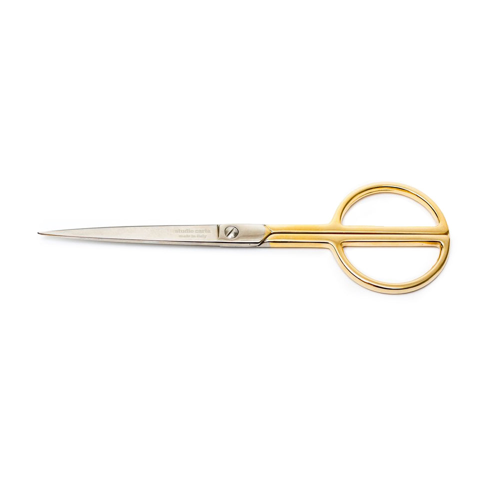 Golden Circle Handle Paper Scissors, Made in Italy