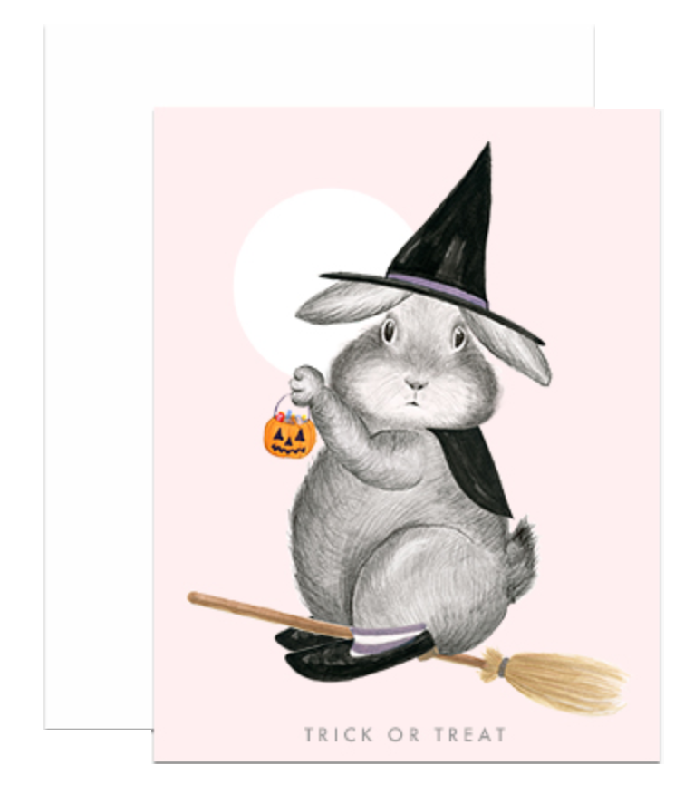 Bunny Witch on Magical Broom