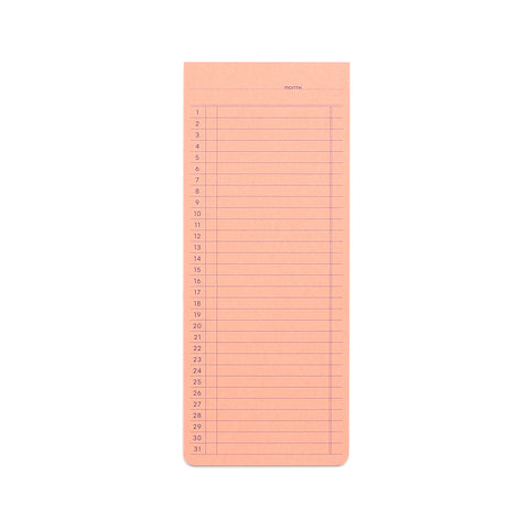 Sticky Memo Pad /Monthly - Pink