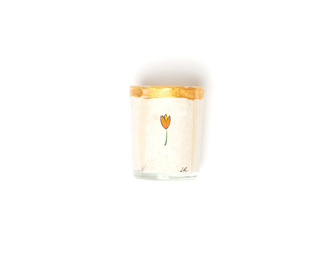 Tulips in Pot Votive Holder