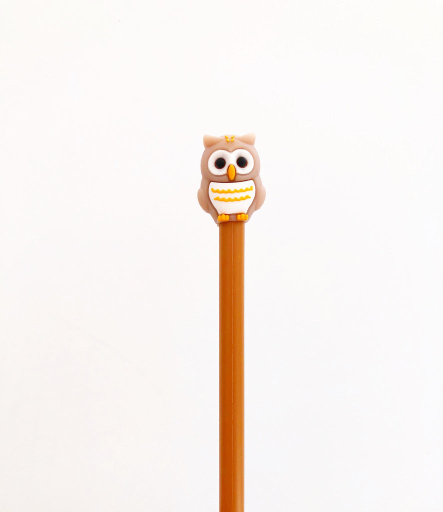 Owl Gel Pen - Brown