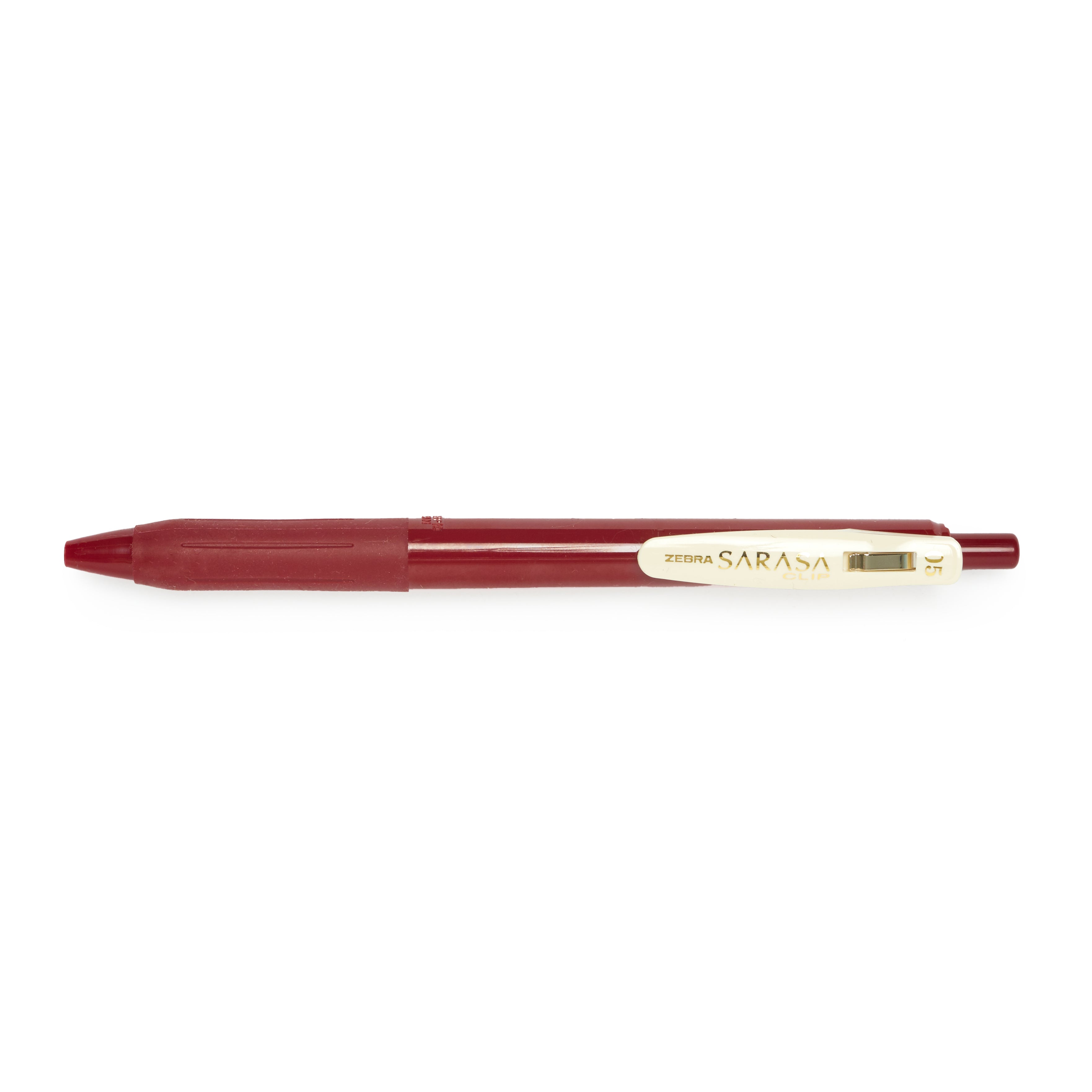 Zebra Sarasa Push Clip Gel Pen - Vintage Red Black Ink – Shorthand