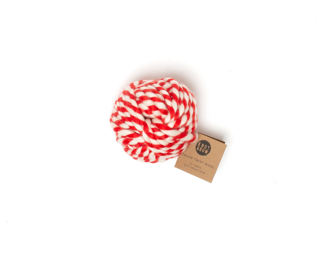 Color Twist Wool Ball - Warm Red