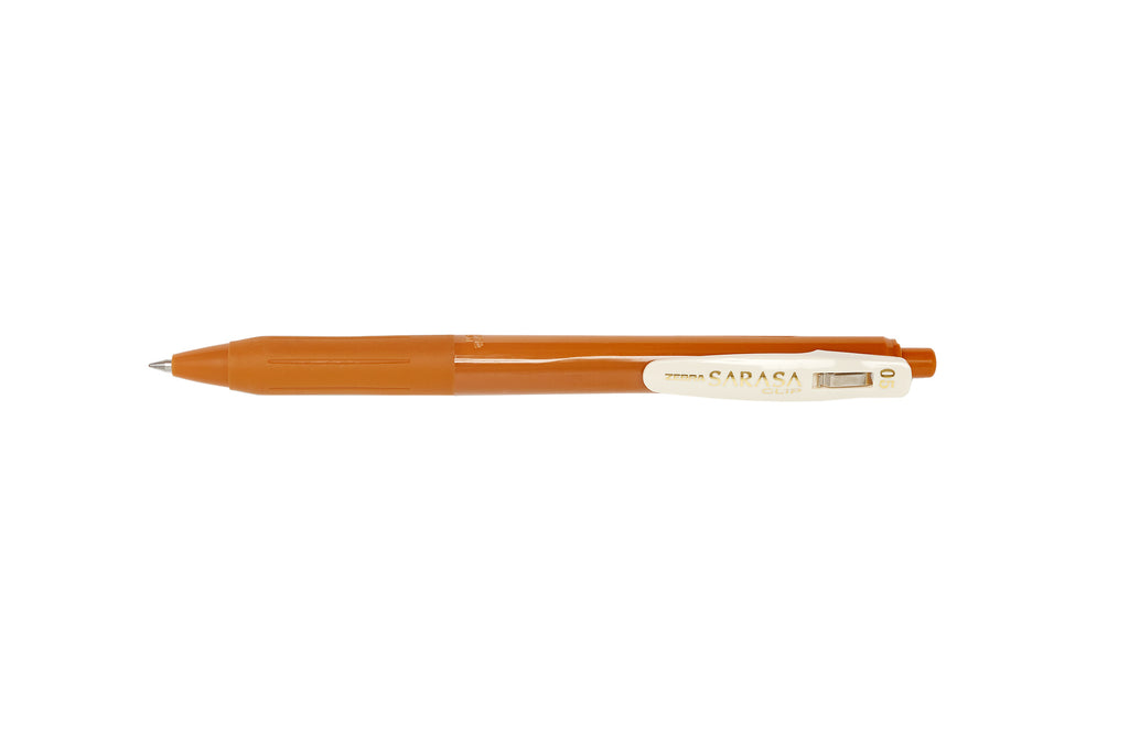 Zebra Sarasa Push Clip Gel Pen - Vintage Camel Yellow Ink