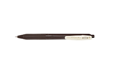 Zebra Sarasa Push Clip Gel Pen - Vintage Sepia Black Ink