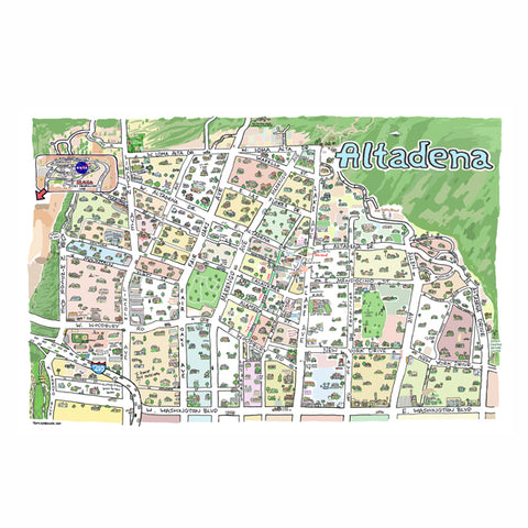 Altadena Map Card