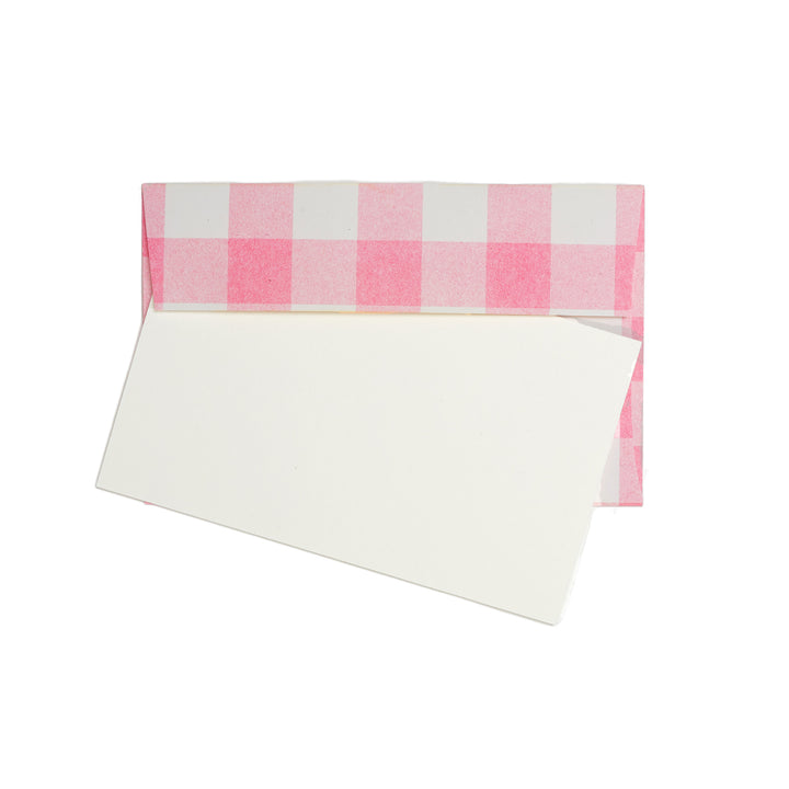 Bubblegum Gingham Envelope Set