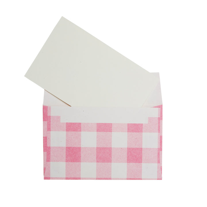 Bubblegum Gingham Envelope Set