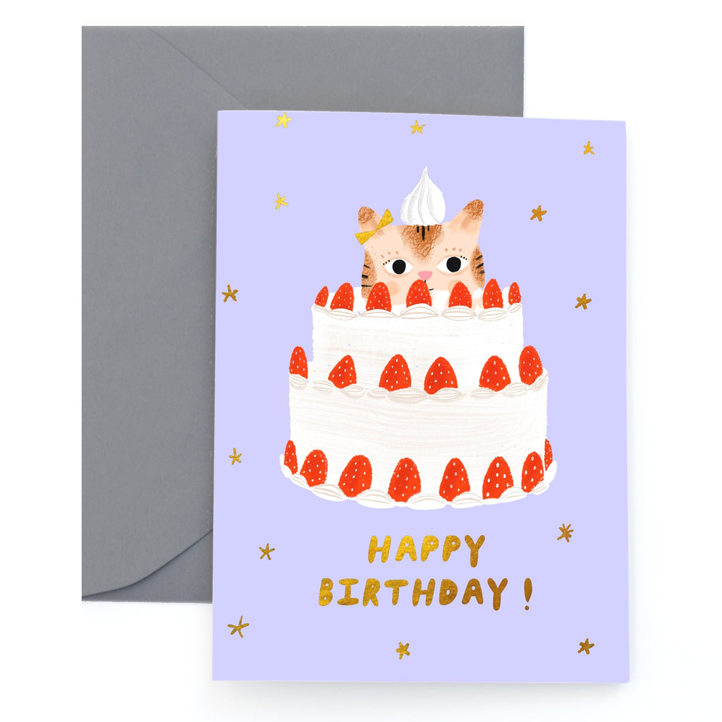 Kitty Cake - Birthday Card