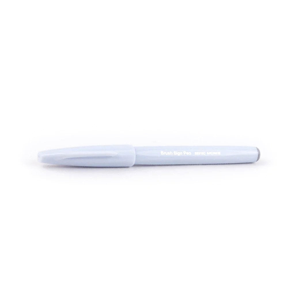 Pentel Touch Sign Brush Tip Pen - Light Gray