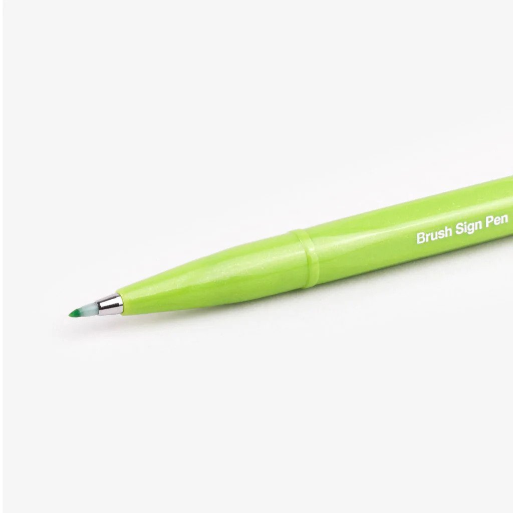 Pentel Touch Sign Brush Pen - Light Green