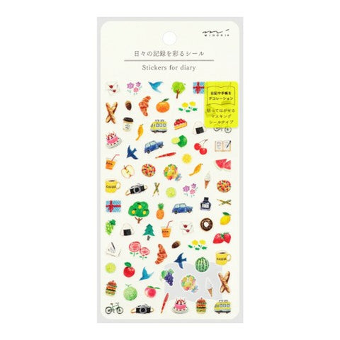Midori Daily Diary Stickers - Motif